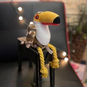 Plush Squeaky Parrot Dog Toy with Camouflage Design!  NWT